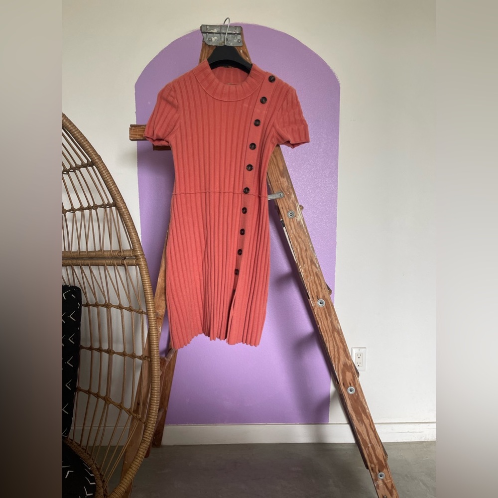 Free people pink dress button down size small